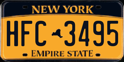 NY license plate HFC3495