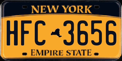 NY license plate HFC3656