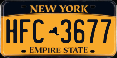 NY license plate HFC3677