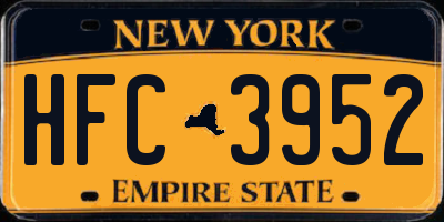 NY license plate HFC3952