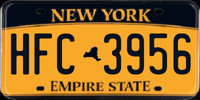NY license plate HFC3956