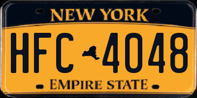NY license plate HFC4048