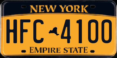 NY license plate HFC4100