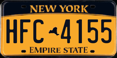 NY license plate HFC4155