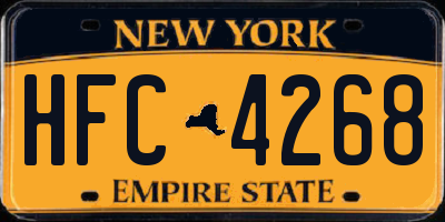 NY license plate HFC4268