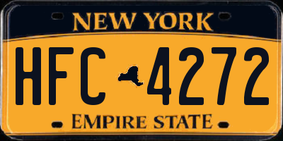 NY license plate HFC4272