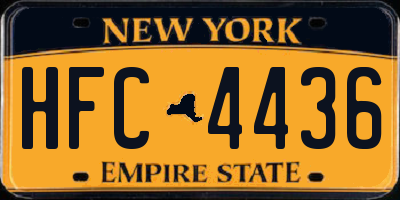 NY license plate HFC4436