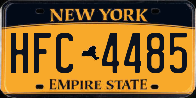 NY license plate HFC4485