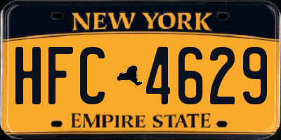 NY license plate HFC4629