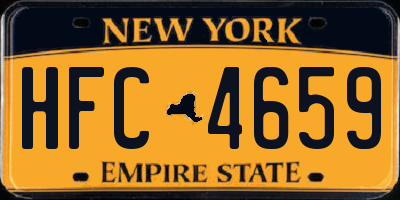 NY license plate HFC4659