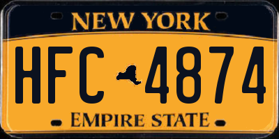 NY license plate HFC4874