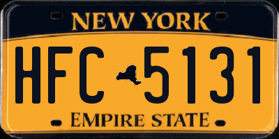 NY license plate HFC5131
