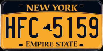 NY license plate HFC5159