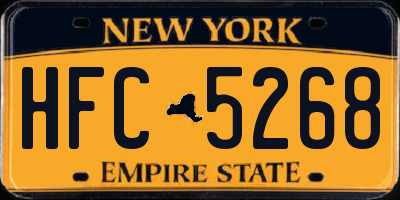 NY license plate HFC5268