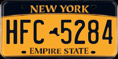 NY license plate HFC5284