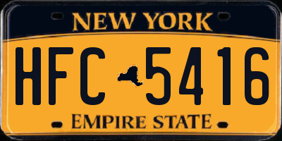 NY license plate HFC5416