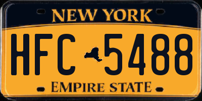 NY license plate HFC5488