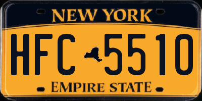NY license plate HFC5510