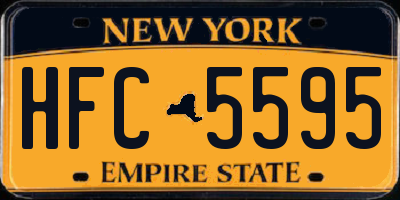 NY license plate HFC5595