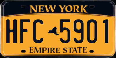 NY license plate HFC5901