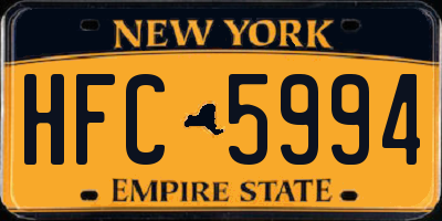 NY license plate HFC5994
