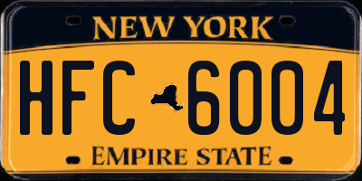 NY license plate HFC6004