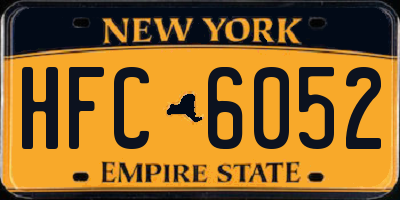 NY license plate HFC6052