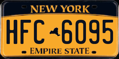 NY license plate HFC6095