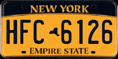 NY license plate HFC6126