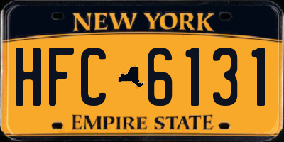 NY license plate HFC6131