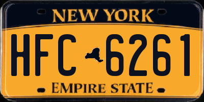 NY license plate HFC6261