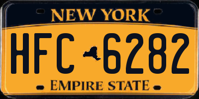 NY license plate HFC6282