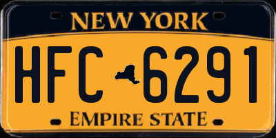 NY license plate HFC6291