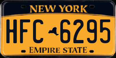 NY license plate HFC6295