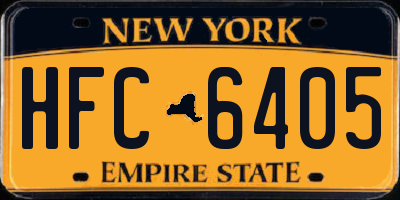 NY license plate HFC6405