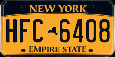 NY license plate HFC6408
