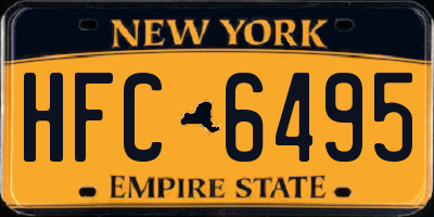 NY license plate HFC6495