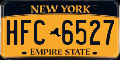 NY license plate HFC6527