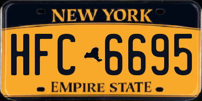 NY license plate HFC6695