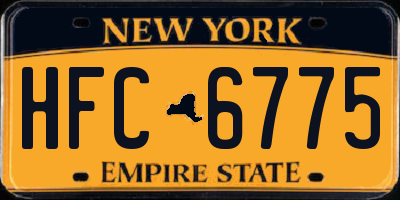 NY license plate HFC6775
