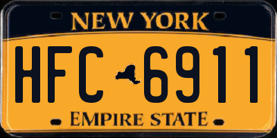 NY license plate HFC6911