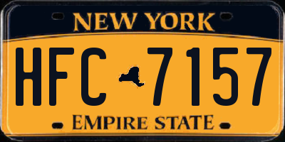 NY license plate HFC7157