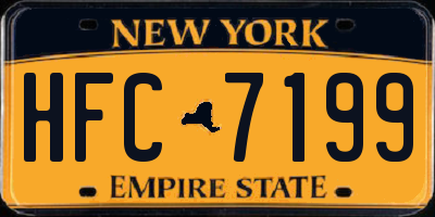 NY license plate HFC7199
