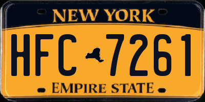NY license plate HFC7261