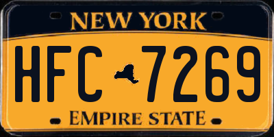NY license plate HFC7269