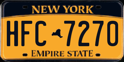 NY license plate HFC7270