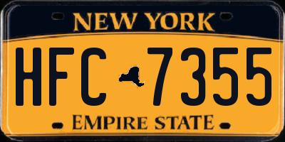 NY license plate HFC7355