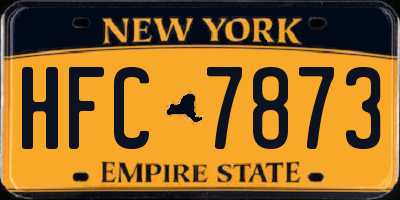 NY license plate HFC7873