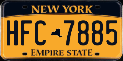 NY license plate HFC7885