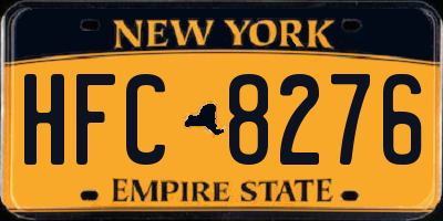 NY license plate HFC8276